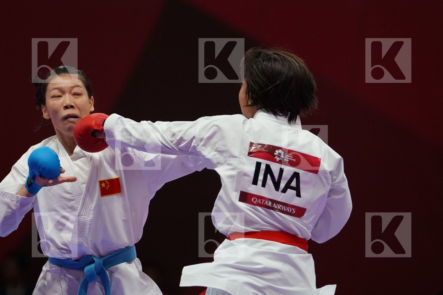 COKORDA ISTRI AGUNG SANISTYARANI (INDONESIA) vs JIAMEI DING (CHINA) in Senior Kumite -55 Kg - Bronze bout