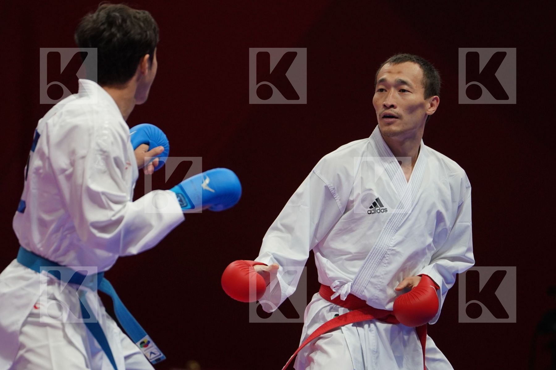 DARKHAN ASSADILOV (KAZAKHSTAN) vs SADRIDDIN SAYMATOV (UZBEKISTAN) in Senior Kumite -60 Kg - Qualification