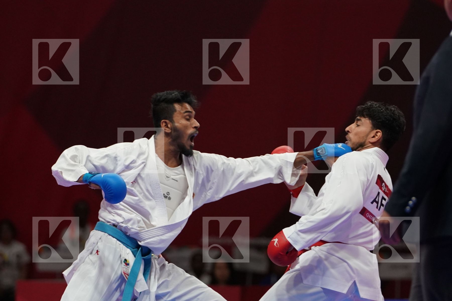 OSMANI HAZRAT GUL (AFGHANISTAN) vs PRASANGA SANDARUWAN WEERAKOON MUDIYANSELAGE (SRI LANKA) in Senior Kumite -60 Kg - Qualification