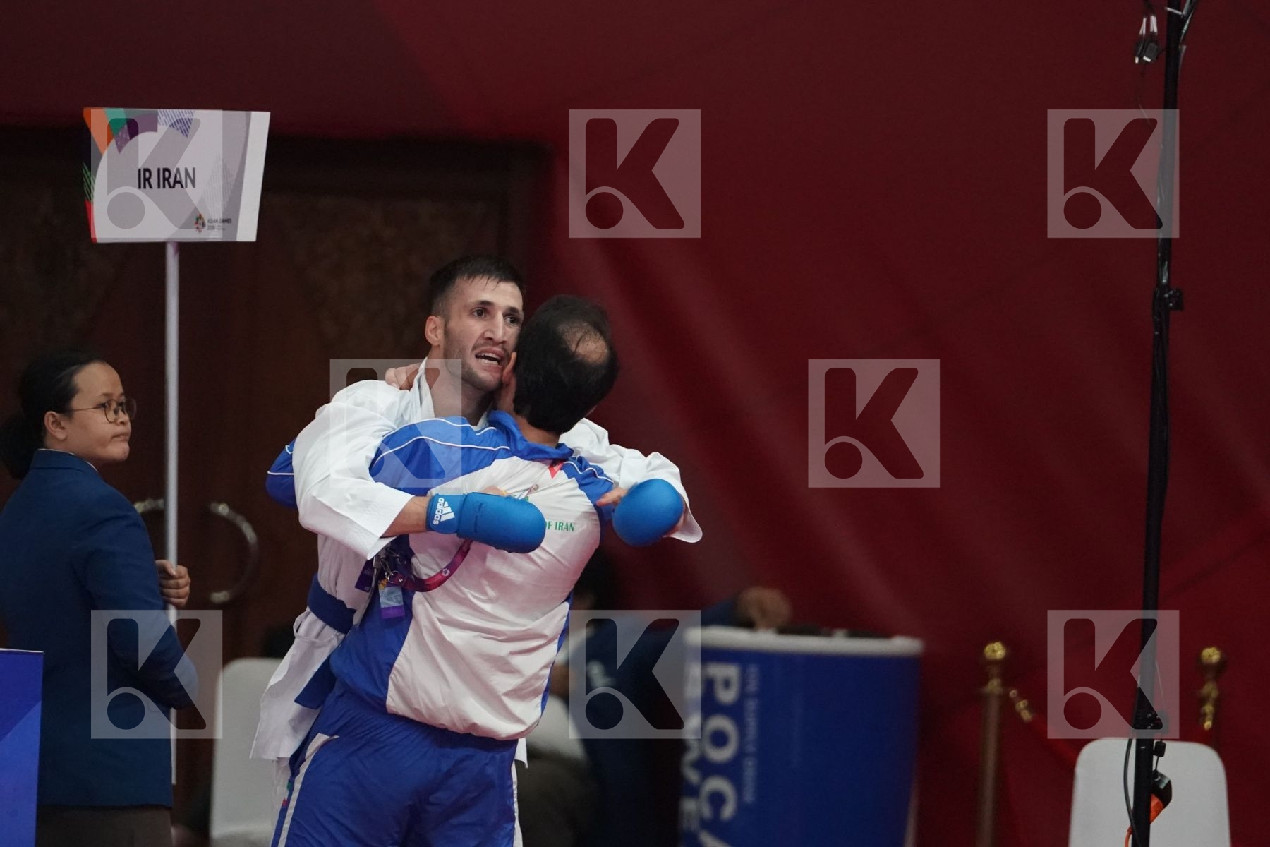 SADRIDDIN SAYMATOV (UZBEKISTAN) vs AMIR MAHDI ZADEH (ISLAMIC REPUBLIC OF IRAN) in Senior Kumite -60 Kg - Qualification
