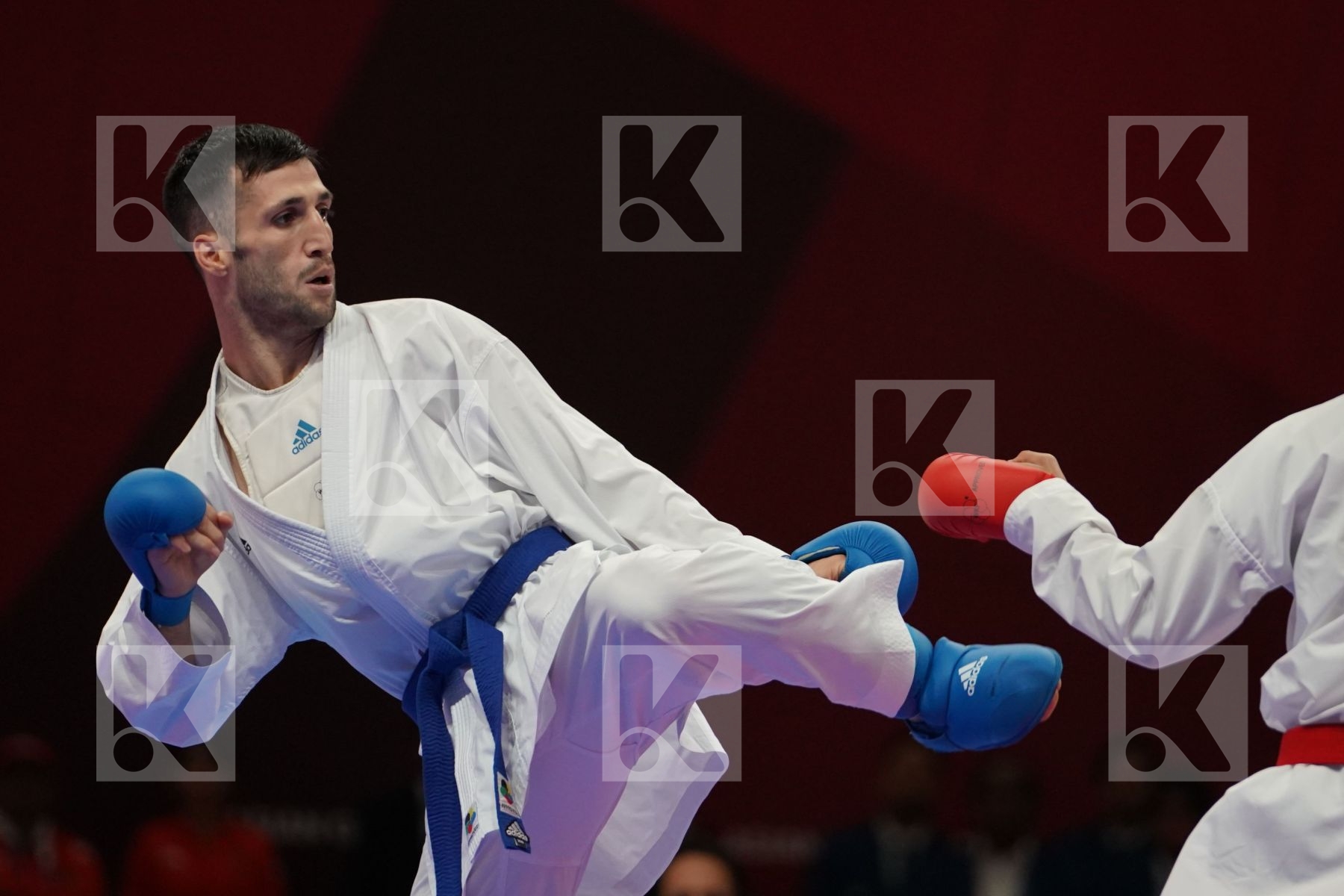 RIFKI ARDIANSYAH ARROSYIID (INDONESIA) vs AMIR MAHDI ZADEH (ISLAMIC REPUBLIC OF IRAN) in Senior Kumite -60 Kg - Final