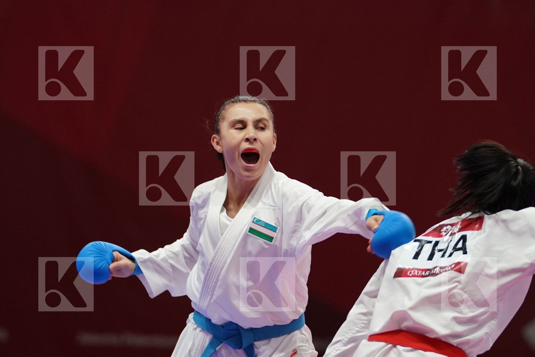 ARM SUKKIAW (THAILAND) vs BARNO MIRZAEVA (UZBEKISTAN) in Senior Kumite Ð 61 Kg - Bronze