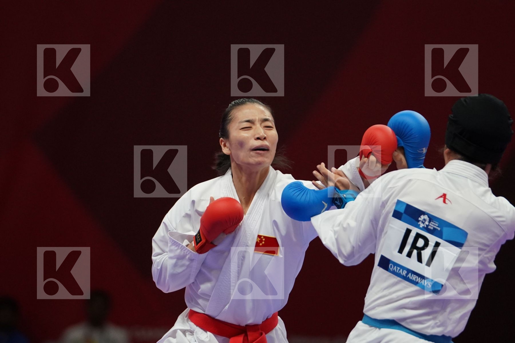 XIAOYAN YIN (CHINA) vs ROZITA ALIPOURKESHKA (ISLAMIC REPUBLIC OF IRAN) in Senior Kumite Ð 61 Kg - Final