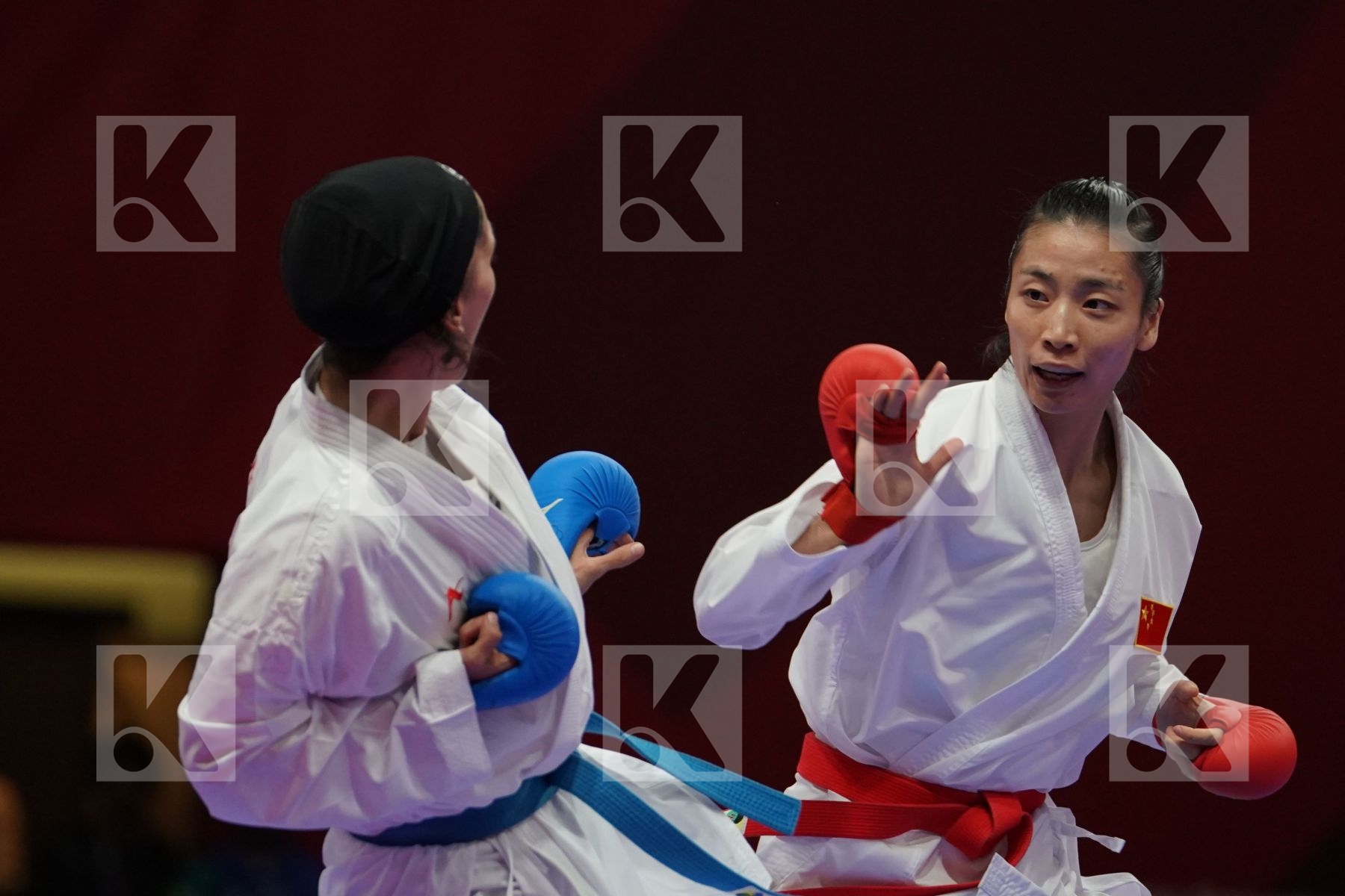 XIAOYAN YIN (CHINA) vs ROZITA ALIPOURKESHKA (ISLAMIC REPUBLIC OF IRAN) in Senior Kumite Ð 61 Kg - Final