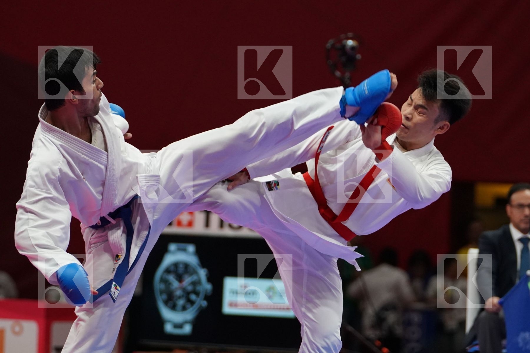 ZHIWEI WANG (CHINA) vs ABDEL RAHMAN ALMASATFA (JORDAN) in Senior Kumite -67 Kg - Qualification