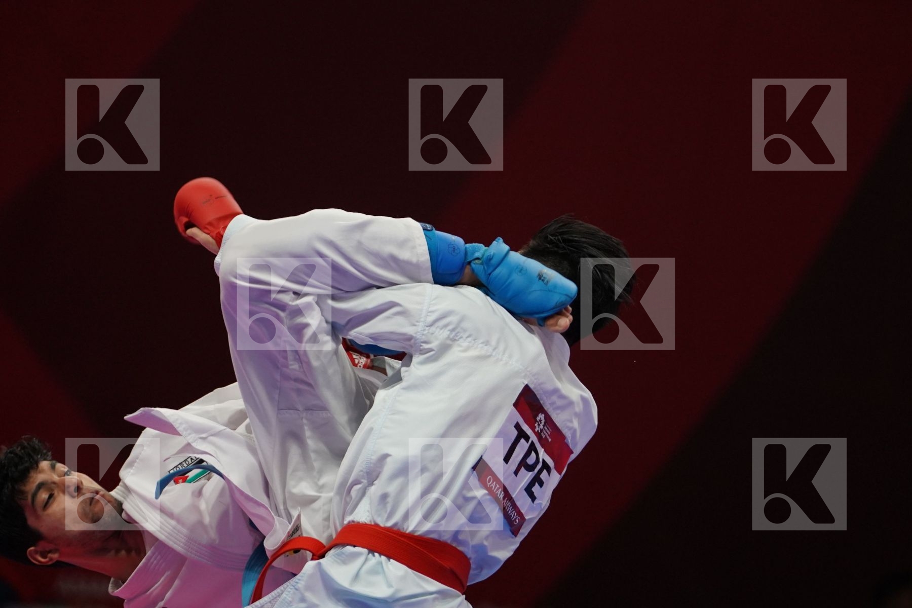 WEICHIEH TANG (CHINESE TAIPEI) vs ABDEL RAHMAN ALMASATFA (JORDAN) in Senior Kumite -67 Kg - Bronze