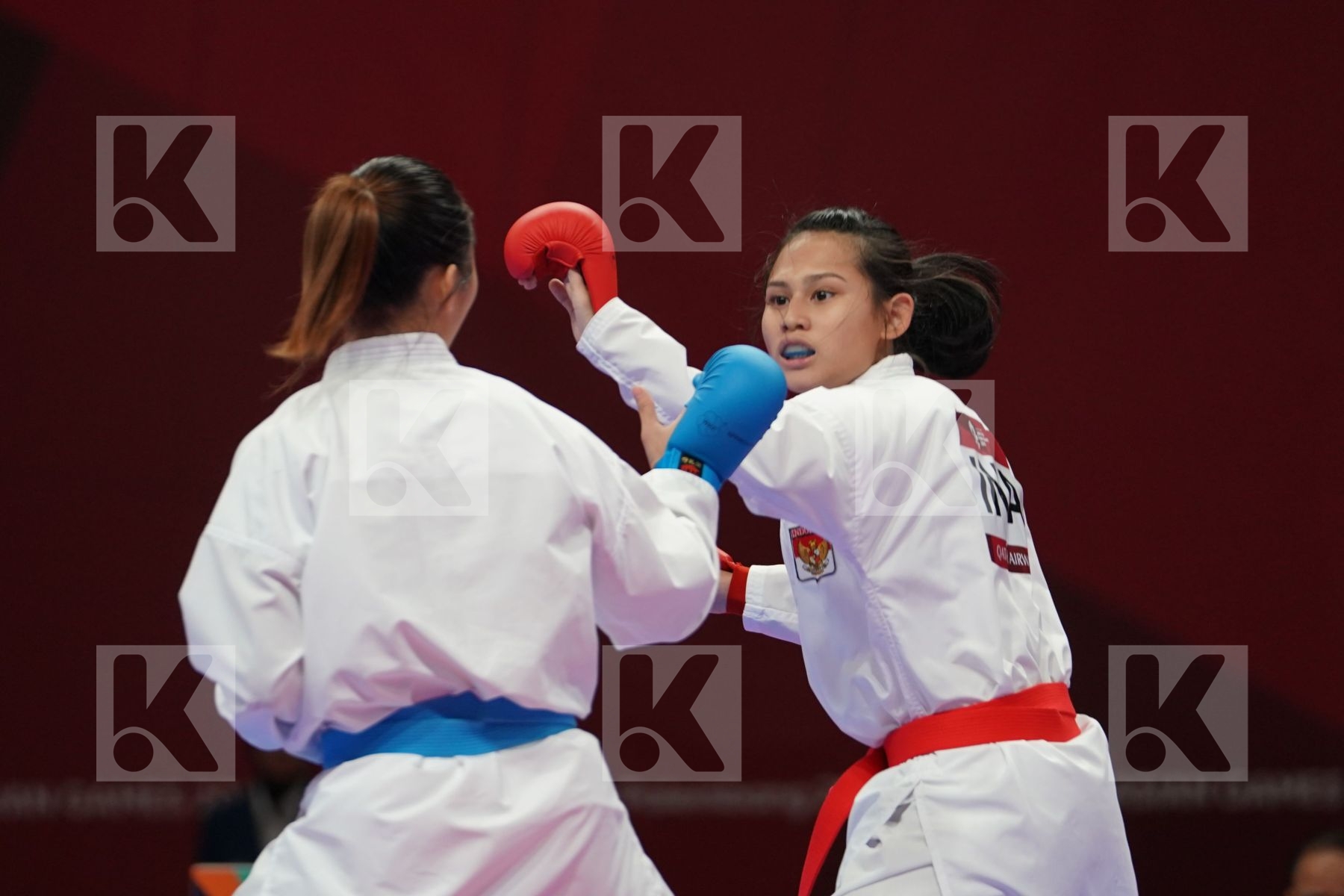 CEYCO GEORGIA ZEFANYA (INDONESIA) vs THI NGOAN NGUYEN (VIETNAM) in Senior Kumite Ð 68 Kg - Qualification