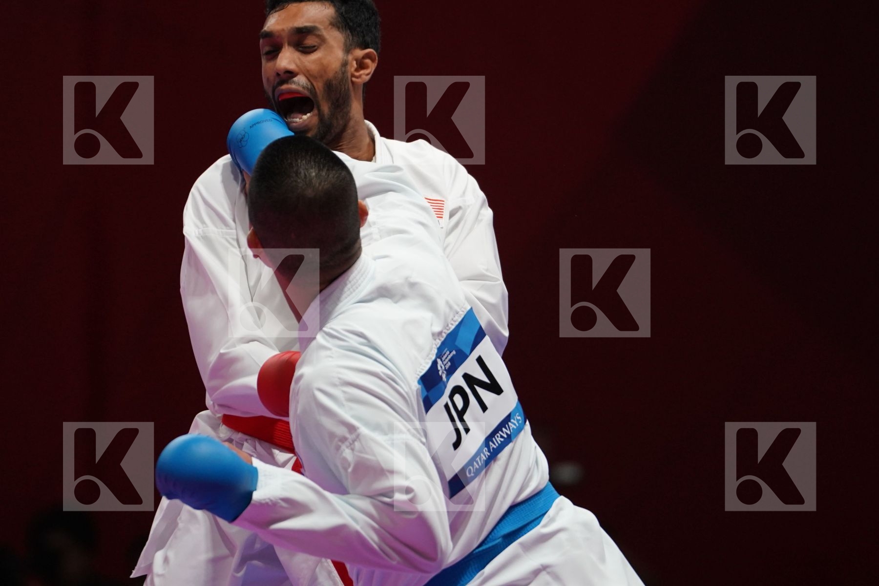 SHARMENDRAN RAGHONATHAN (MALAYSIA) vs DAISUKE WATANABE (JAPAN) in Senior Kumite Ð 75 Kg - Qualification