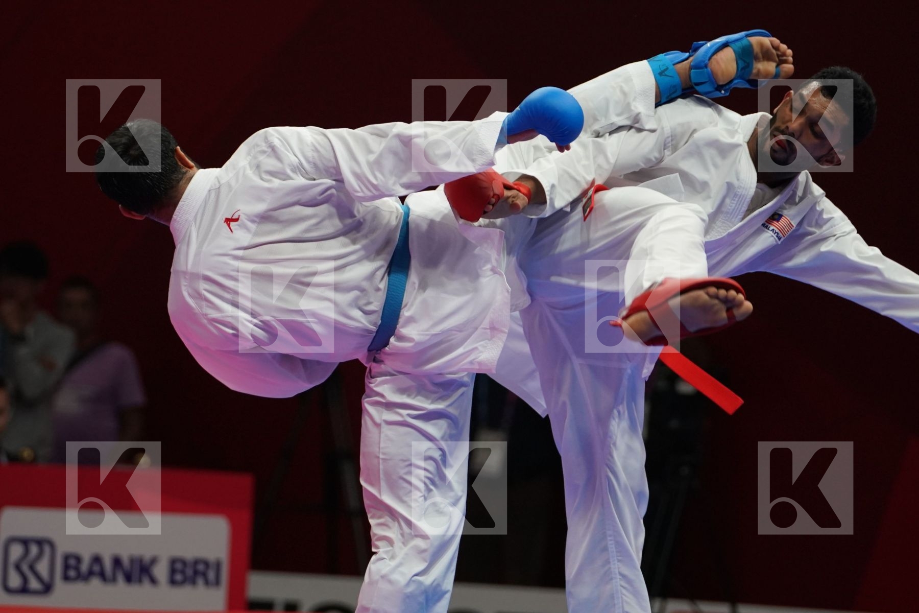 SHARMENDRAN RAGHONATHAN (MALAYSIA) vs SAADI GHULAM ABBAS (PAKISTAN) in Senior Kumite Ð 75 Kg - Qualification