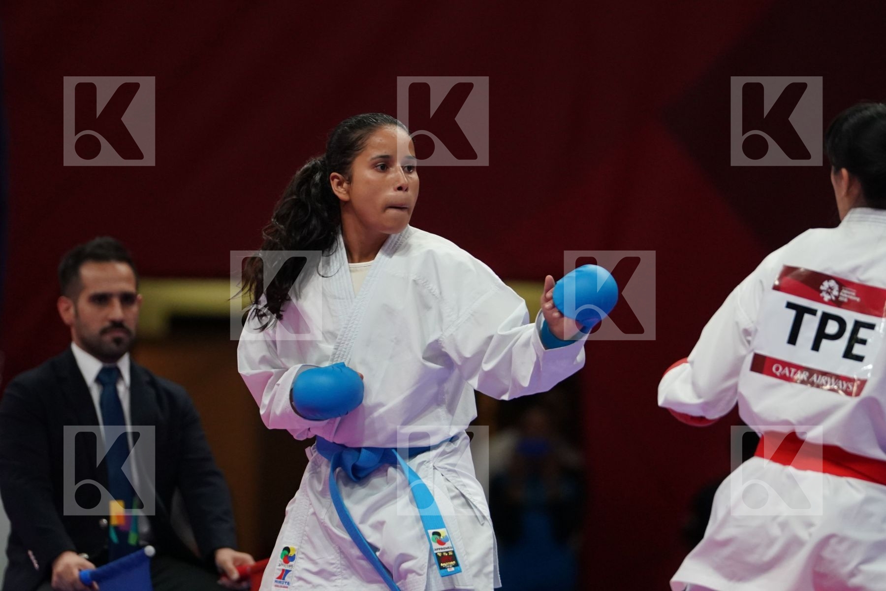 SHIAUSHUANG GU (CHINESE TAIPEI) vs ANU ADHIKARI (NEPAL) in Senior Kumite -50 Kg - Qualification