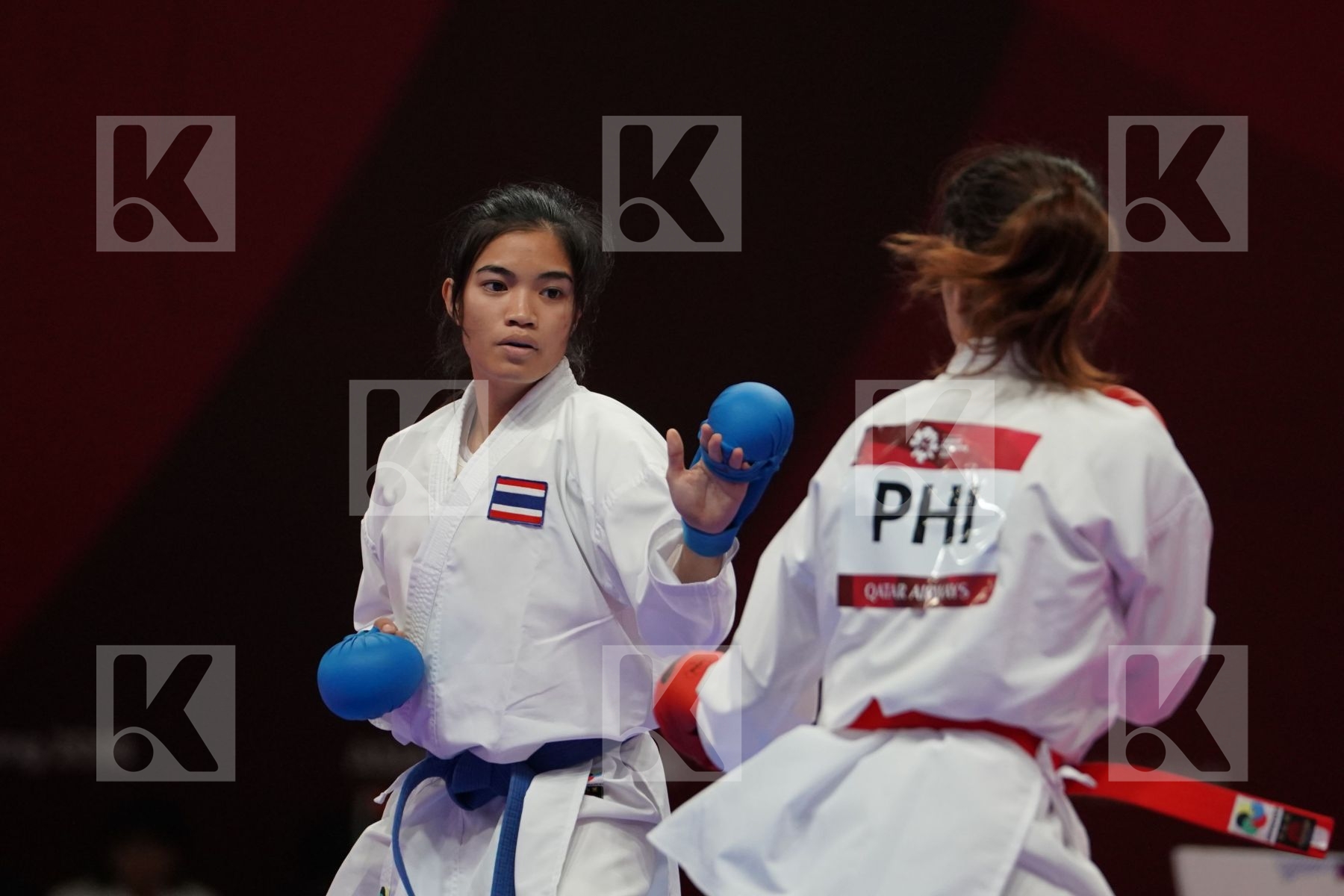 TSUKII JUNNA (PHILIPPINES) vs PAWEENA RAKSACHART (THAILAND) in Senior Kumite -50 Kg - Bronze