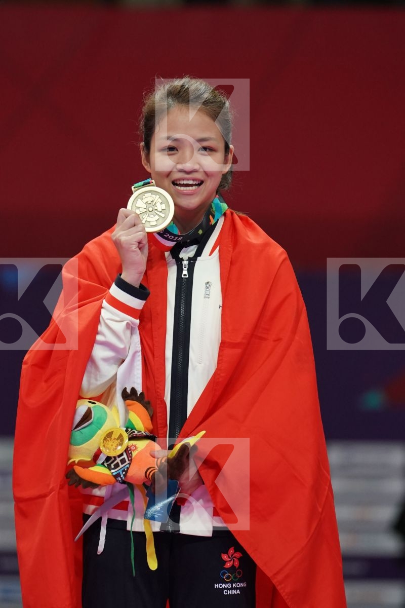WAN YU CHOI (HONG KONG) in Senior Kumite Ð 61 Kg - podium ceremony