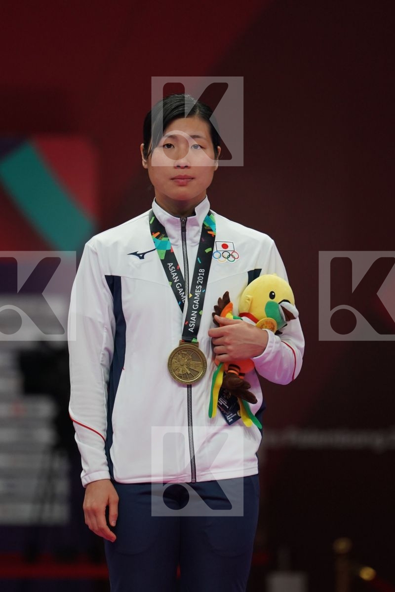 KAYO SOMEYA (JAPAN) in Senior Kumite Ð 68 Kg - podium ceremony