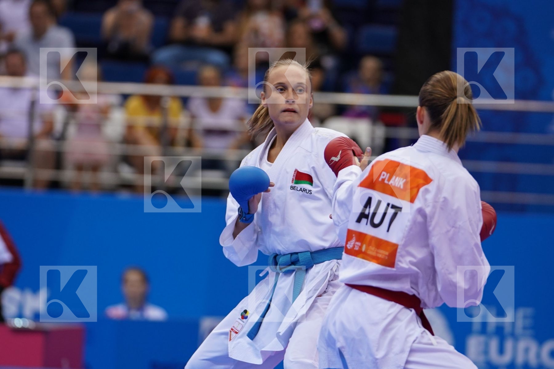 PLANK BETTINA (AUSTRIA) Vs KOULINKOVITCH MARIYA (BELARUS) in Senior Kumite -50 Kg - semi-final Bout