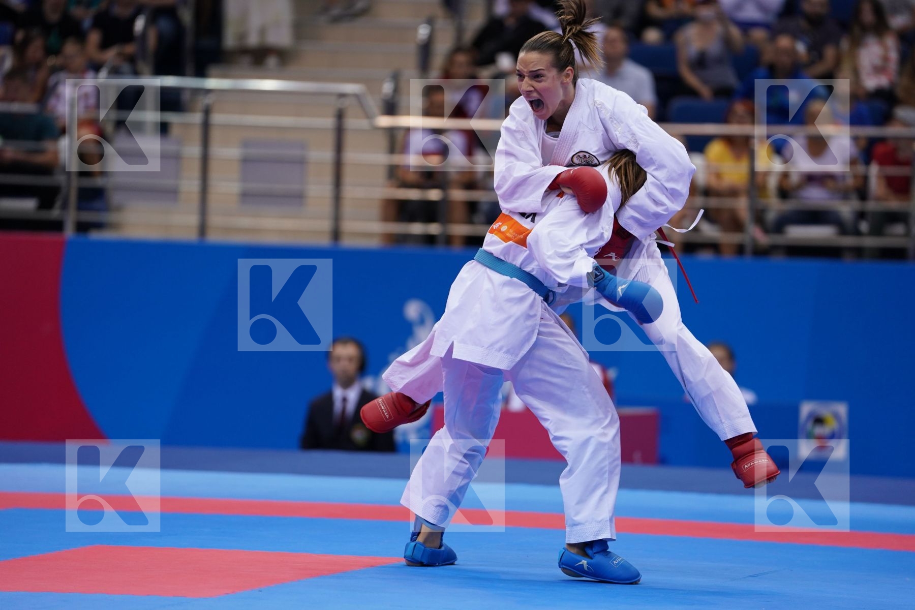 PLANK BETTINA (AUSTRIA) Vs KOULINKOVITCH MARIYA (BELARUS) in Senior Kumite -50 Kg - semi-final Bout