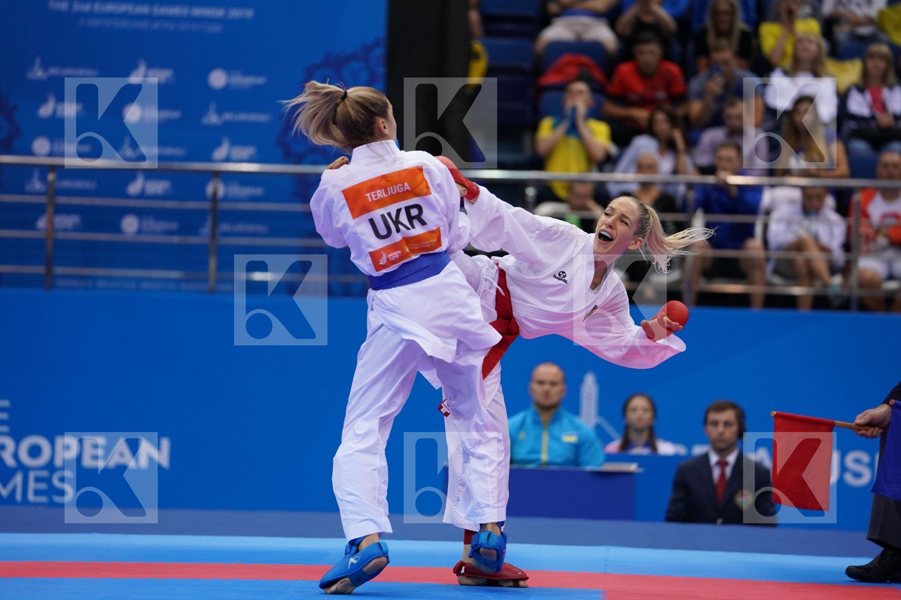 BITSCH JANA (GERMANY) Vs TERLIUGA ANZHELIKA (UKRAINE) in Senior Kumite -55 Kg - semi-final Bout