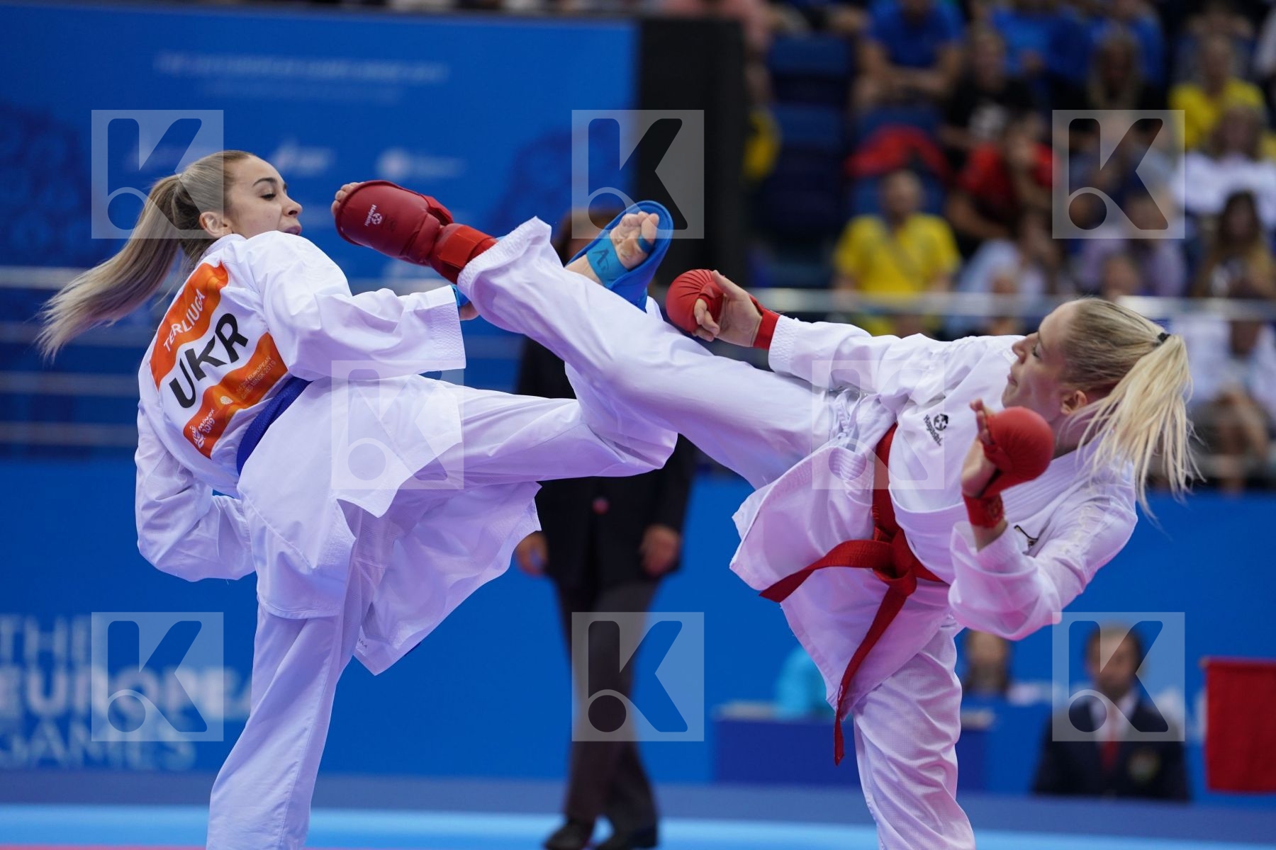 BITSCH JANA (GERMANY) Vs TERLIUGA ANZHELIKA (UKRAINE) in Senior Kumite -55 Kg - semi-final Bout