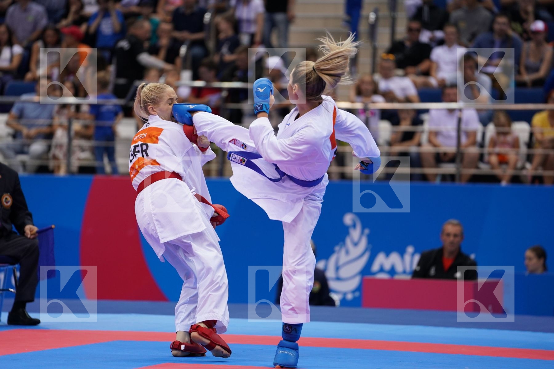 BITSCH JANA (GERMANY) Vs TERLIUGA ANZHELIKA (UKRAINE) in Senior Kumite -55 Kg - semi-final Bout