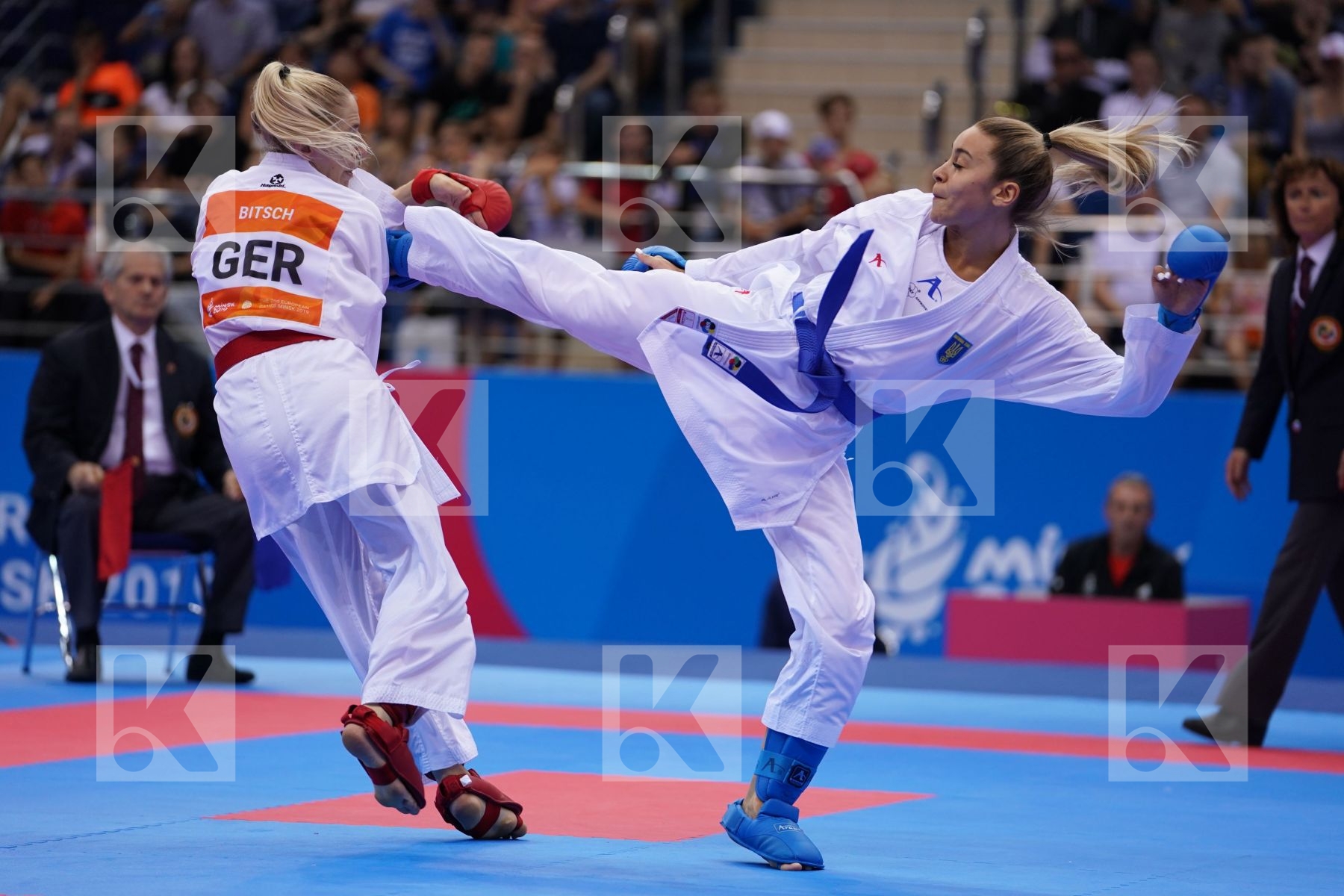 BITSCH JANA (GERMANY) Vs TERLIUGA ANZHELIKA (UKRAINE) in Senior Kumite -55 Kg - semi-final Bout