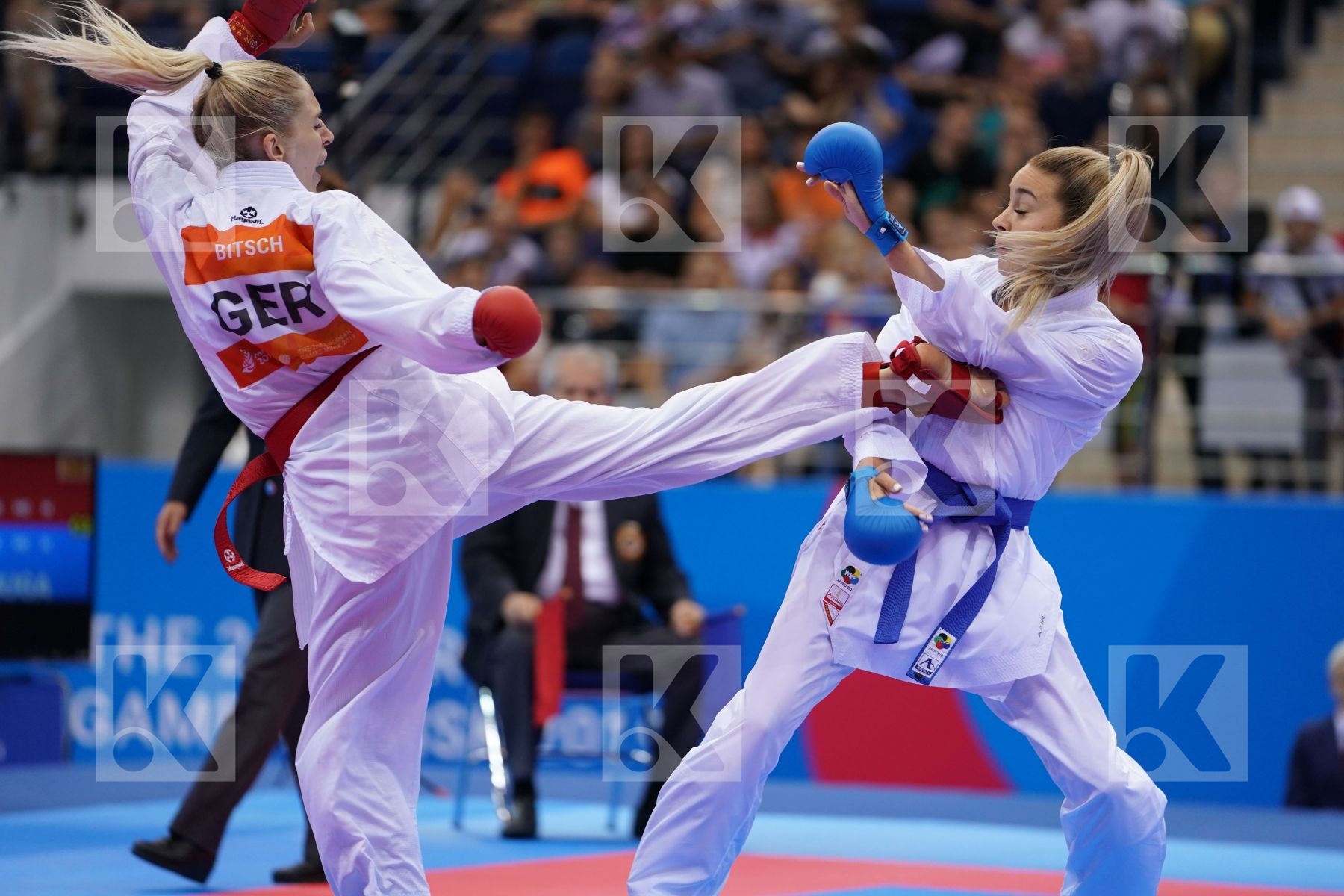 BITSCH JANA (GERMANY) Vs TERLIUGA ANZHELIKA (UKRAINE) in Senior Kumite -55 Kg - semi-final Bout