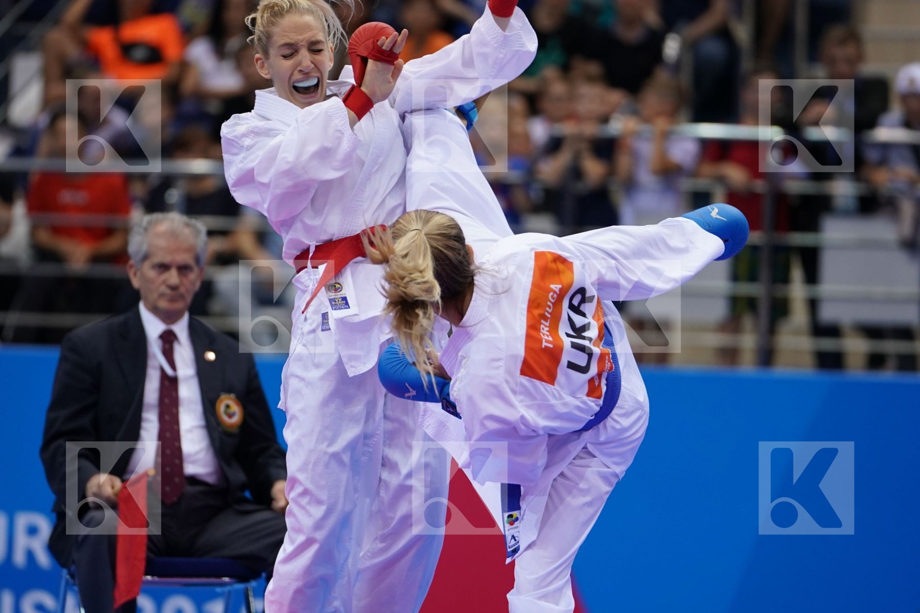 BITSCH JANA (GERMANY) Vs TERLIUGA ANZHELIKA (UKRAINE) in Senior Kumite -55 Kg - semi-final Bout