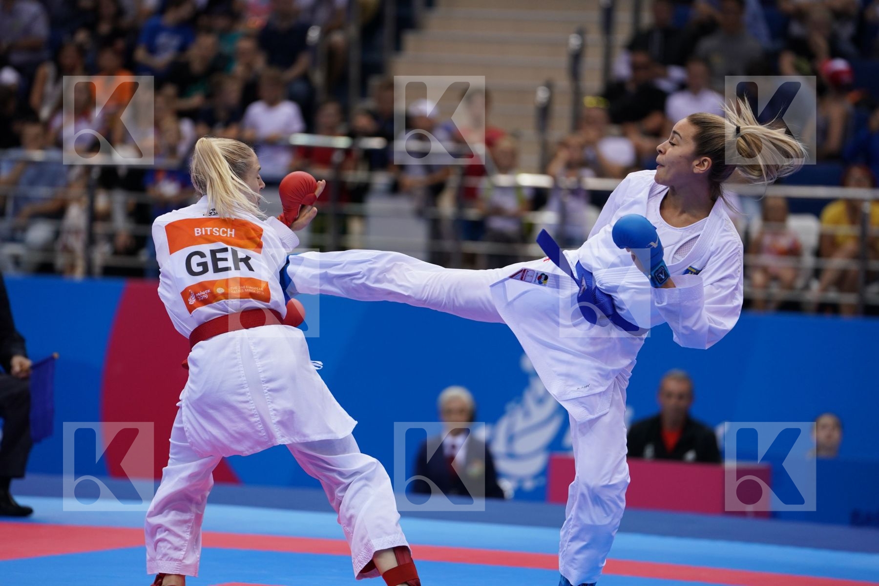 BITSCH JANA (GERMANY) Vs TERLIUGA ANZHELIKA (UKRAINE) in Senior Kumite -55 Kg - semi-final Bout