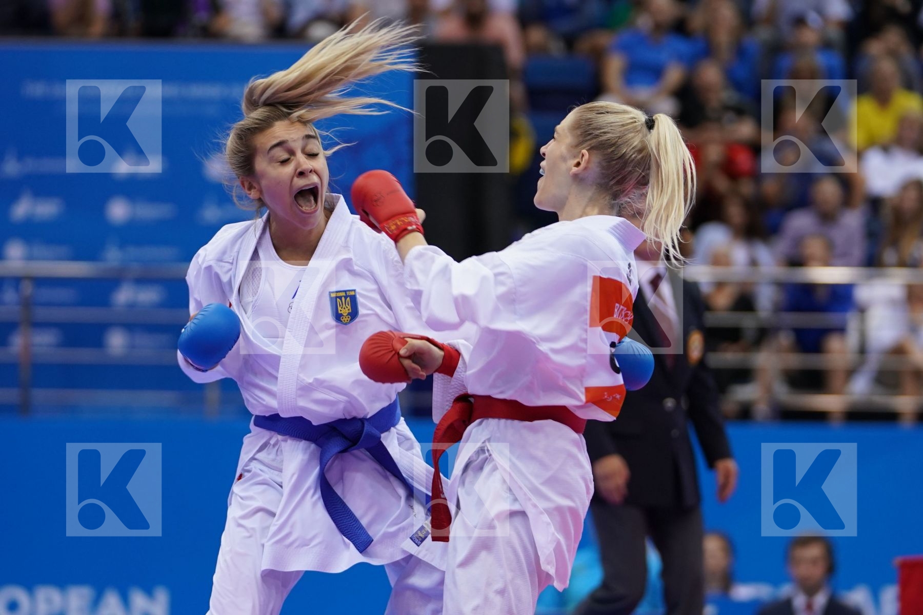 BITSCH JANA (GERMANY) Vs TERLIUGA ANZHELIKA (UKRAINE) in Senior Kumite -55 Kg - semi-final Bout