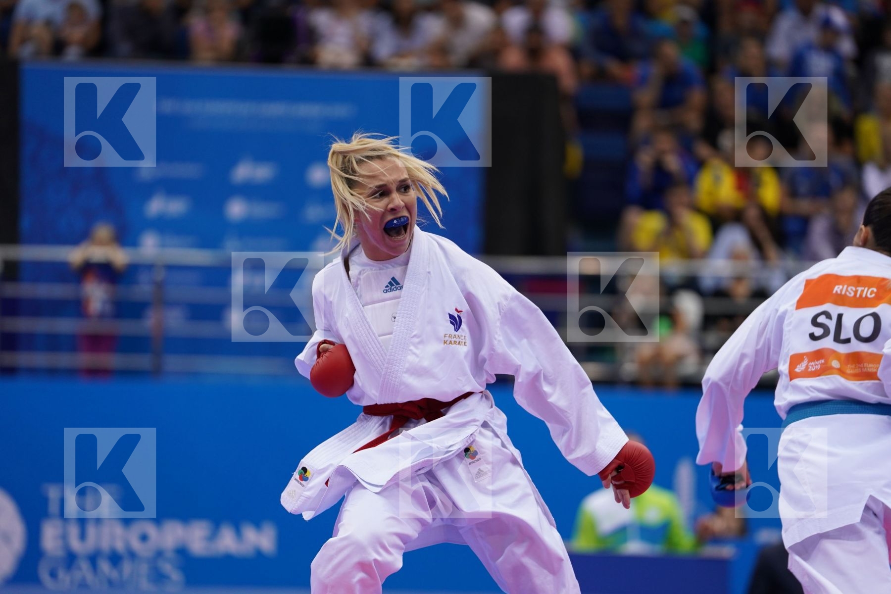 PHILIPPE GWENDOLINE (FRANCE) Vs RISTIC TJASA (SLOVENIA) in Senior Kumite -61 Kg - semi-final Bout