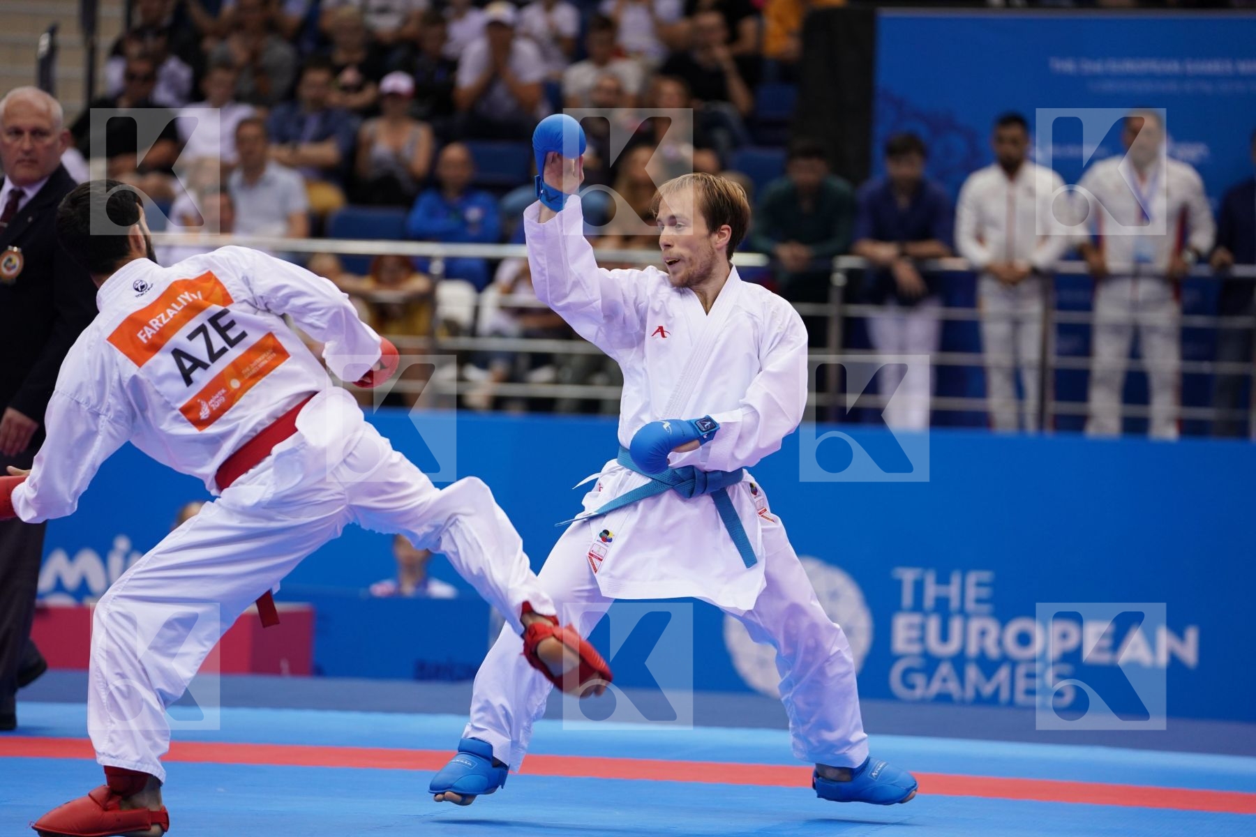 FARZALIYEV FIRDOVsI (AZERBAIJAN) Vs PLAKHUTIN EVGENY (RUSSIAN FEDERATION) in Senior Kumite -60 Kg - semi-final Bout