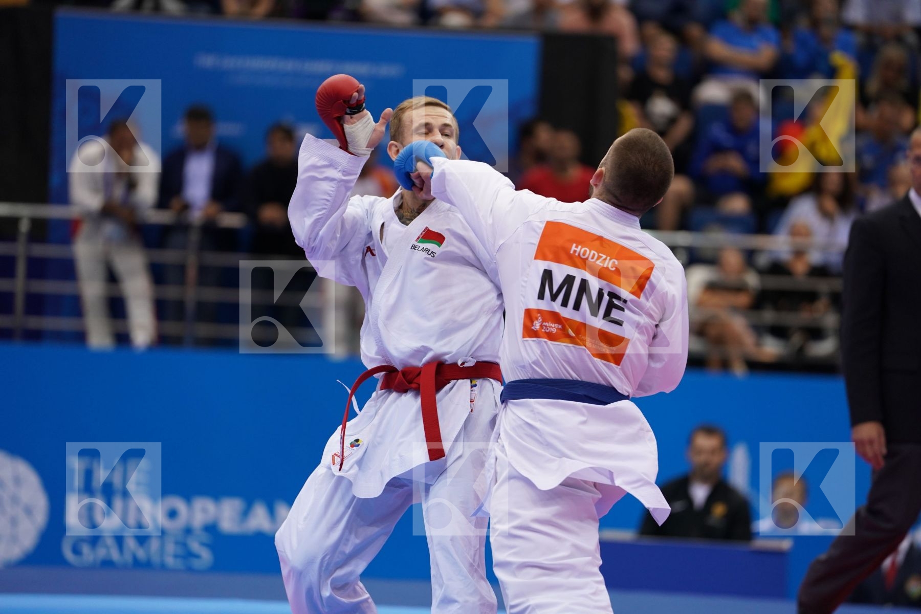 KRAUTSOU ARTSIOM (BELARUS) Vs HODZIC MARIO (MONTENEGRO) in Senior Kumite -67 Kg - semi-final Bout