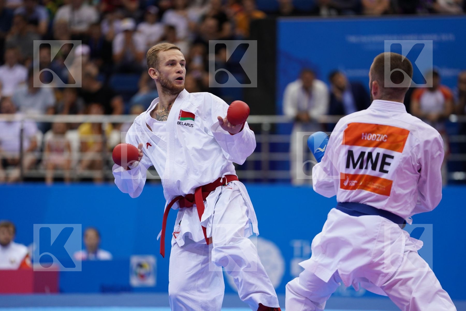 KRAUTSOU ARTSIOM (BELARUS) Vs HODZIC MARIO (MONTENEGRO) in Senior Kumite -67 Kg - semi-final Bout