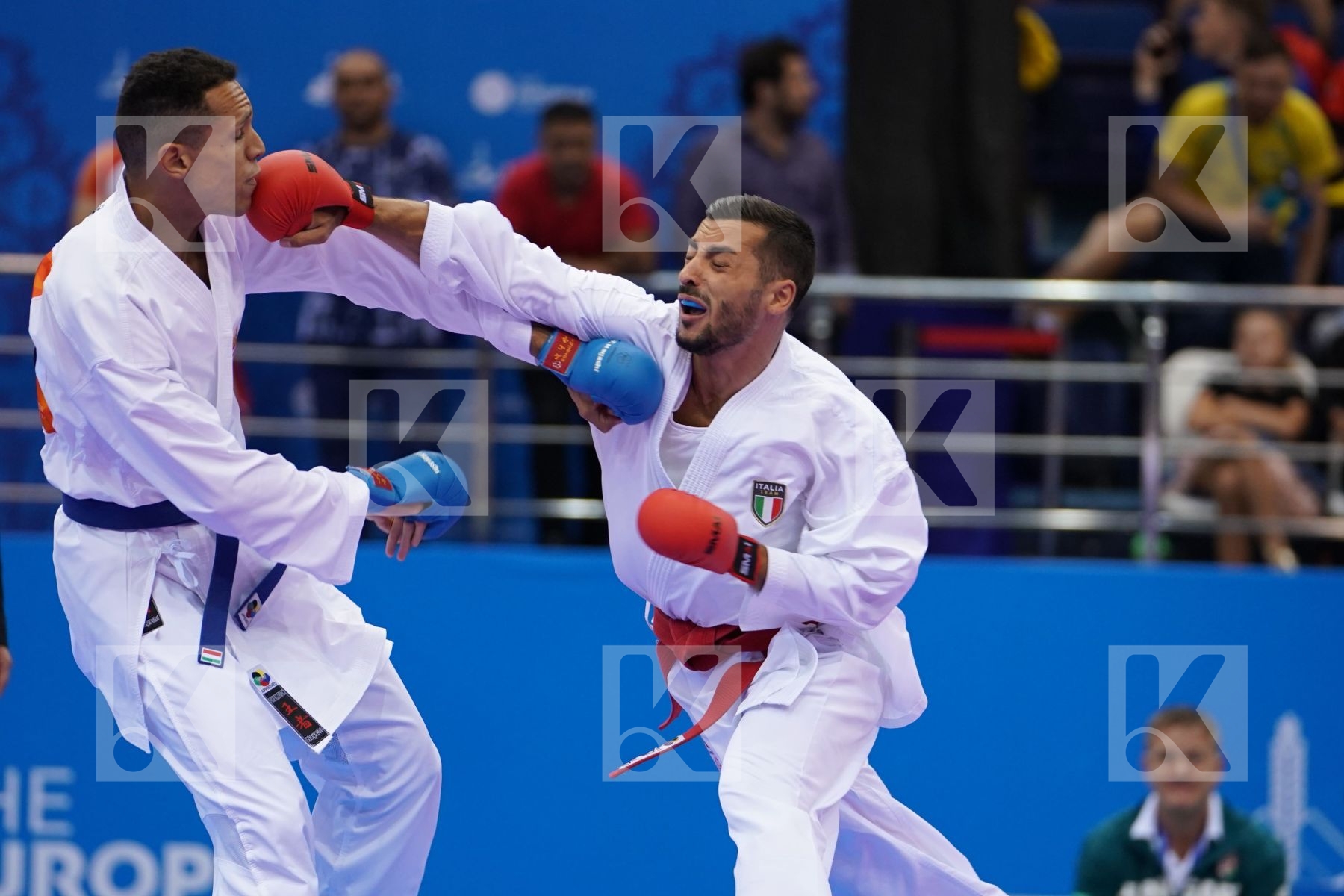 MARESCA LUCA (ITALY) Vs TADISSI YVES MARTIAL (HUNGARY) in Senior Kumite -67 Kg - semi-final Bout