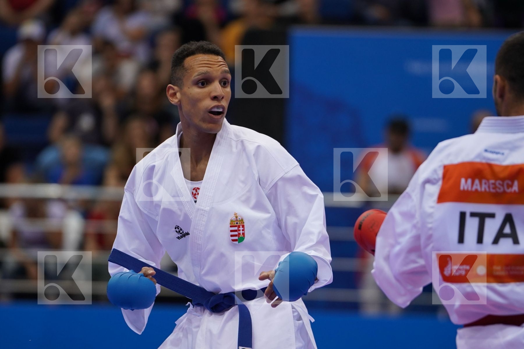 MARESCA LUCA (ITALY) Vs TADISSI YVES MARTIAL (HUNGARY) in Senior Kumite -67 Kg - semi-final Bout