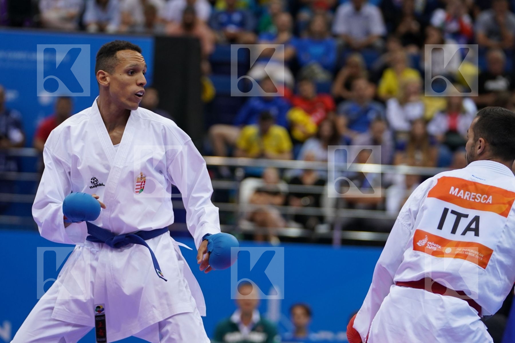 MARESCA LUCA (ITALY) Vs TADISSI YVES MARTIAL (HUNGARY) in Senior Kumite -67 Kg - semi-final Bout