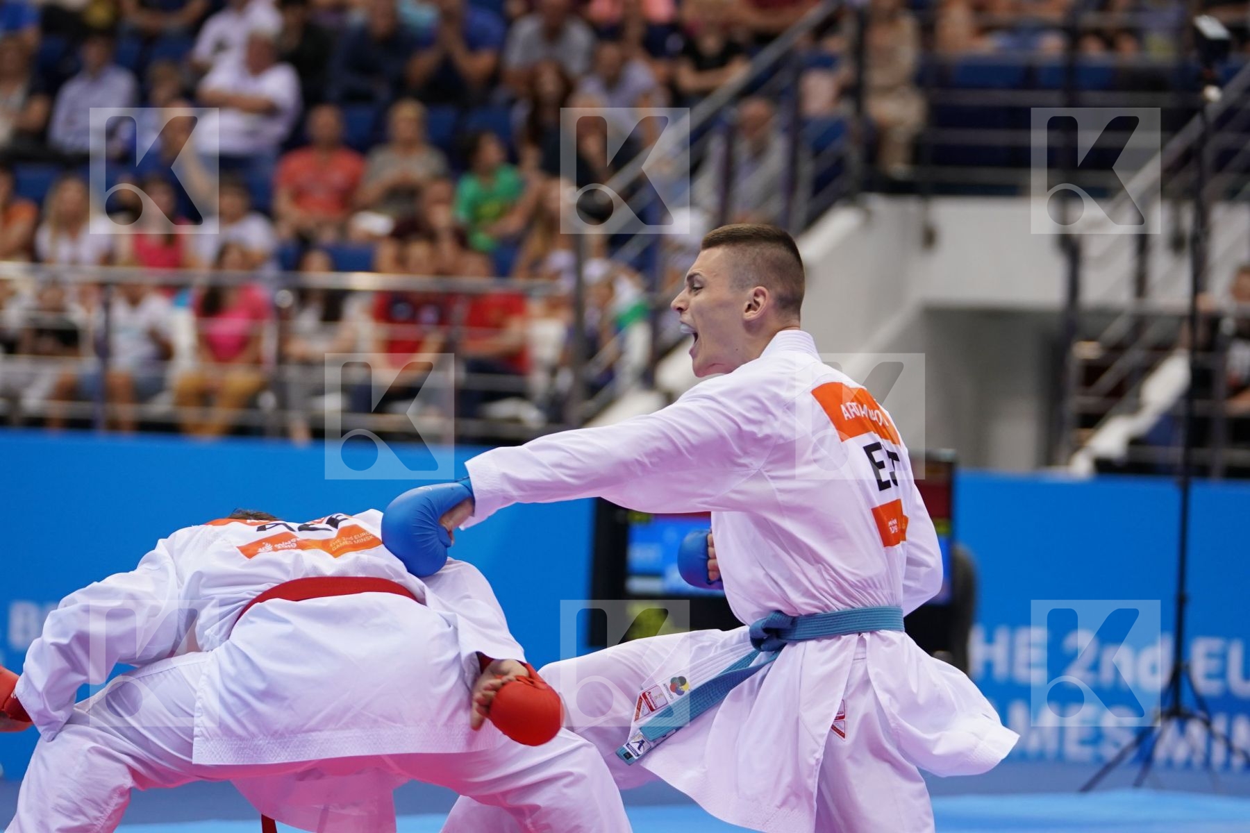 AGHAYEV RAFAEL (AZERBAIJAN) Vs ARTAMONOV PAVEL (ESTONIA) in Senior Kumite -75 Kg - semi-final Bout