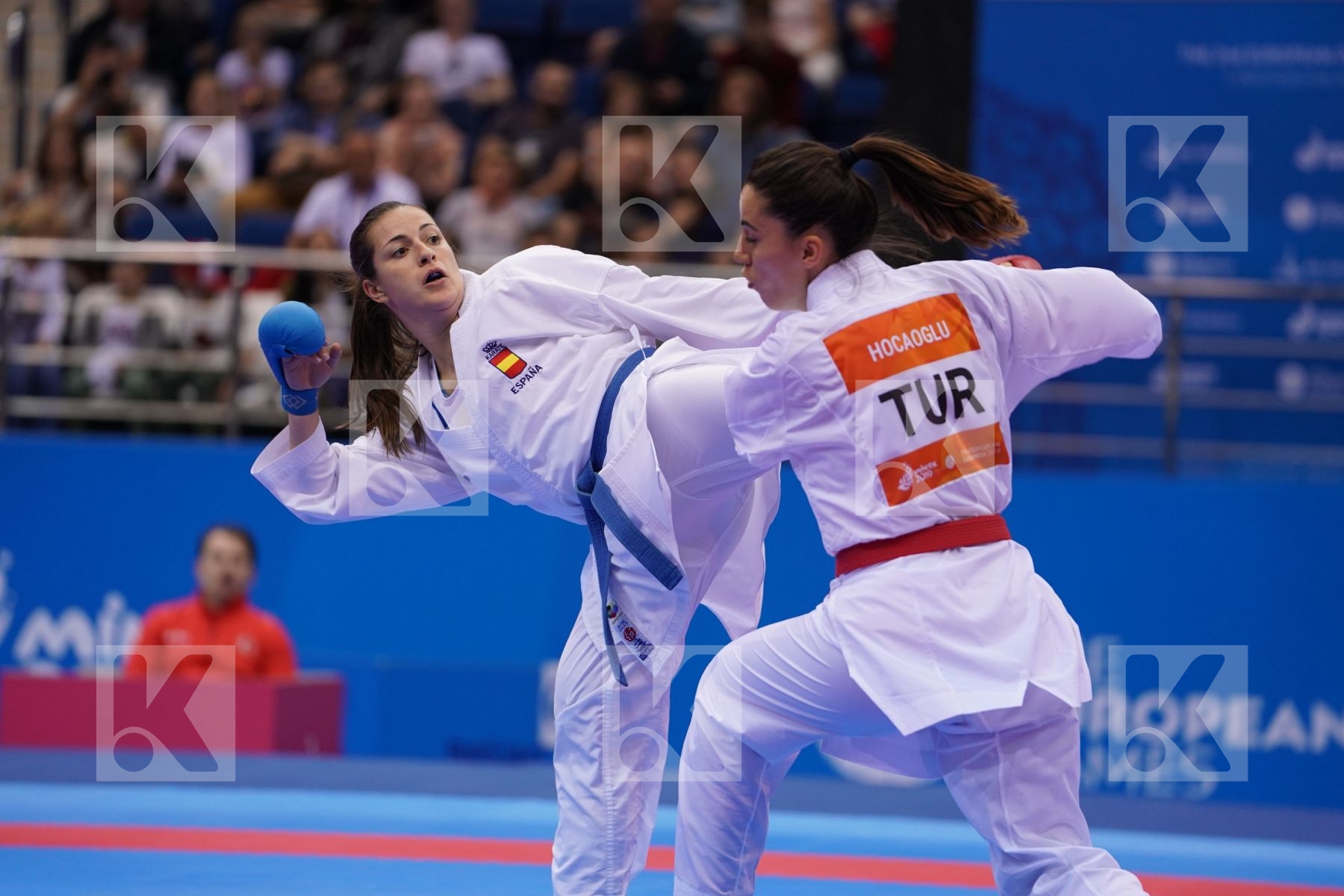 HOCAOGLU MELTEM (TURKEY) Vs PALACIO GONZALEZ LAURA (SPAIN) in Senior Kumite 68+ Kg - Final Bout