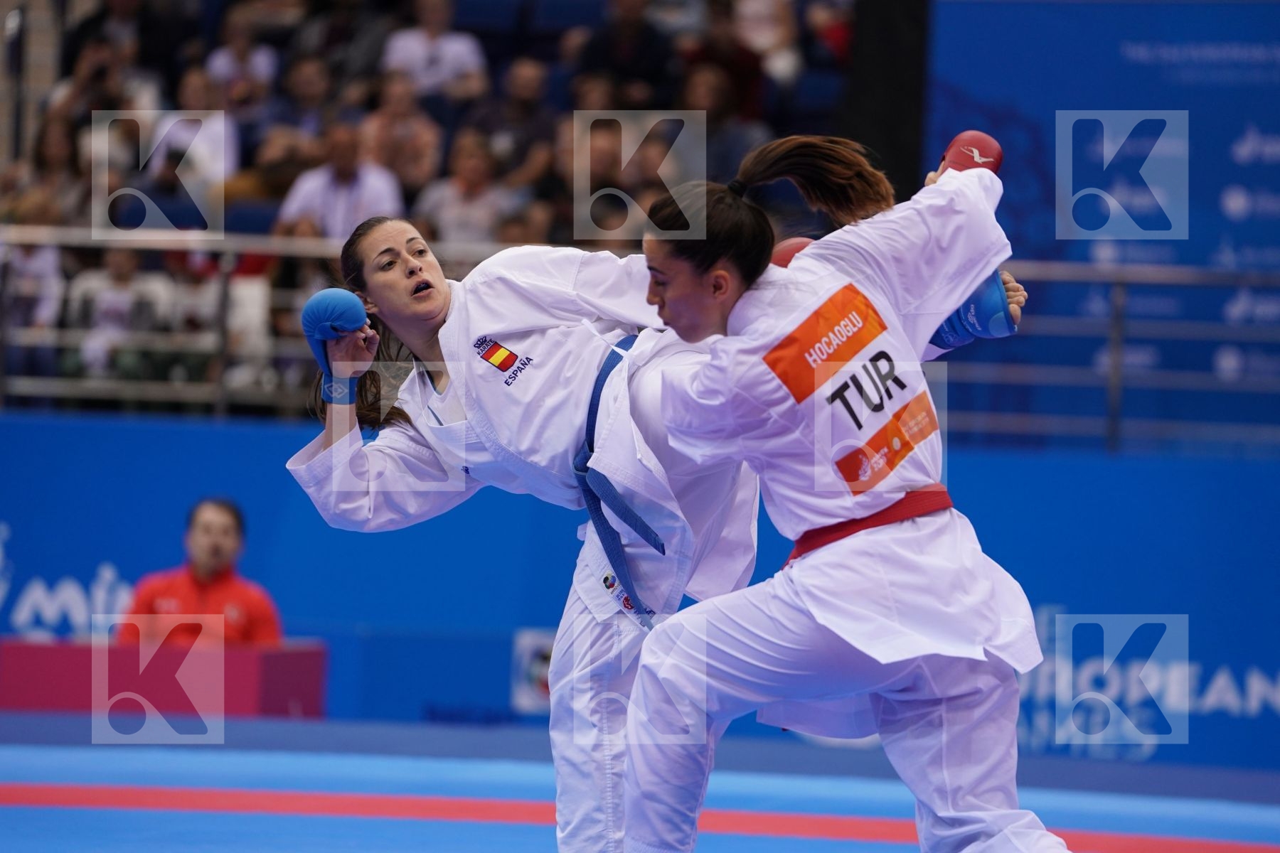 HOCAOGLU MELTEM (TURKEY) Vs PALACIO GONZALEZ LAURA (SPAIN) in Senior Kumite 68+ Kg - Final Bout