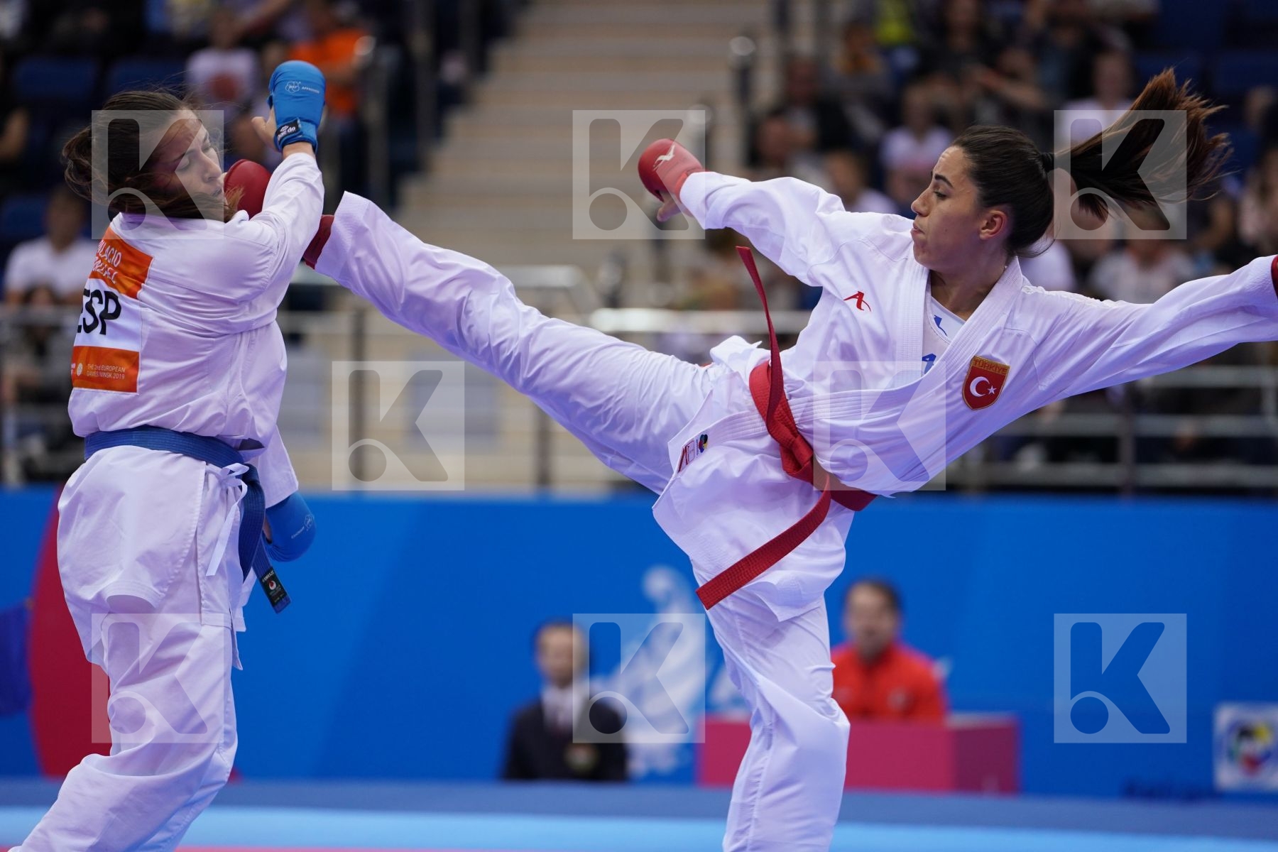 HOCAOGLU MELTEM (TURKEY) Vs PALACIO GONZALEZ LAURA (SPAIN) in Senior Kumite 68+ Kg - Final Bout