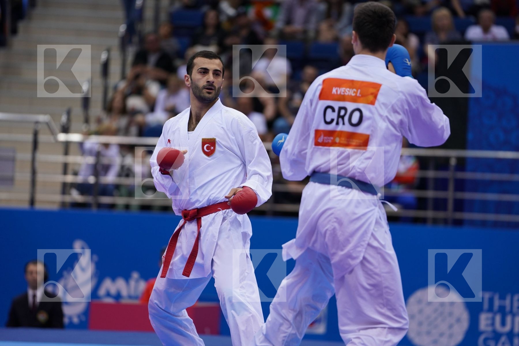 AKTAS UGUR (TURKEY) Vs KVESIC IVAN (CROATIA) in Senior Kumite -84 Kg - Final Bout