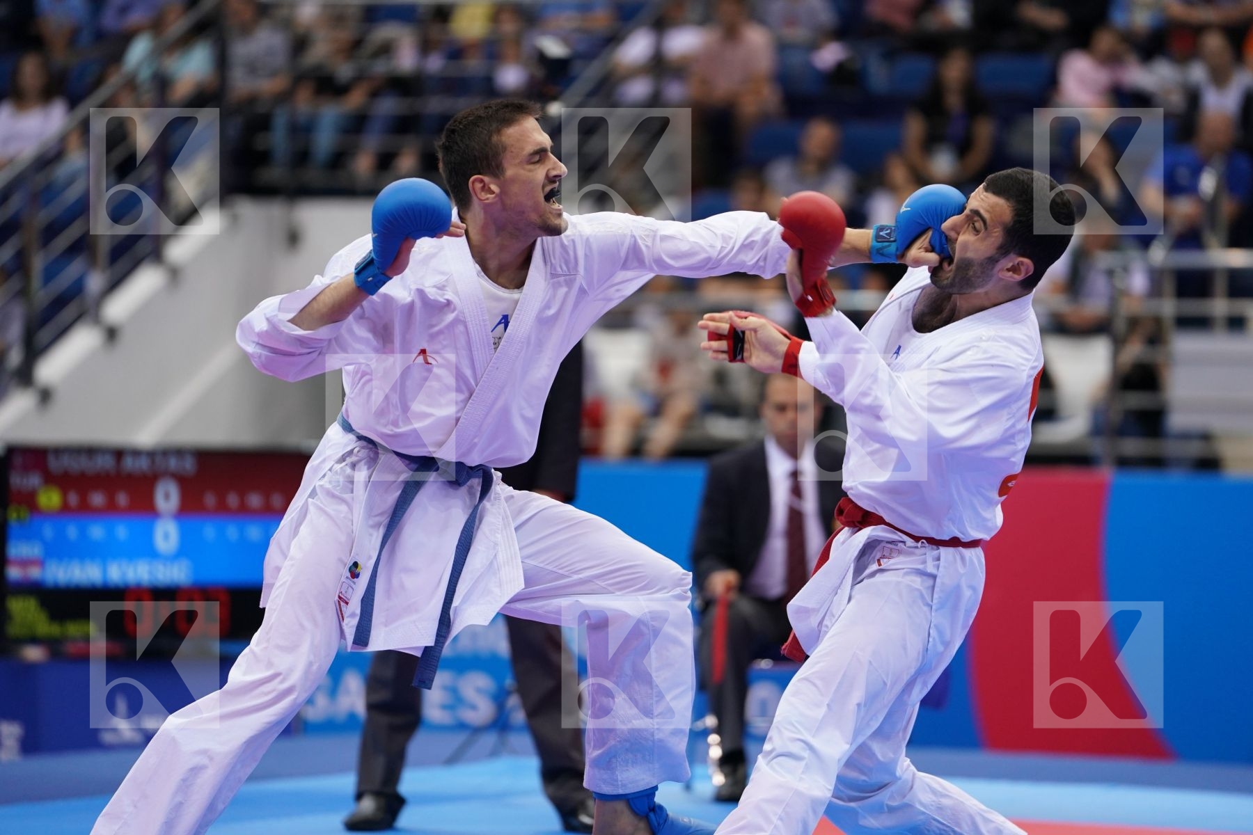 AKTAS UGUR (TURKEY) Vs KVESIC IVAN (CROATIA) in Senior Kumite -84 Kg - Final Bout