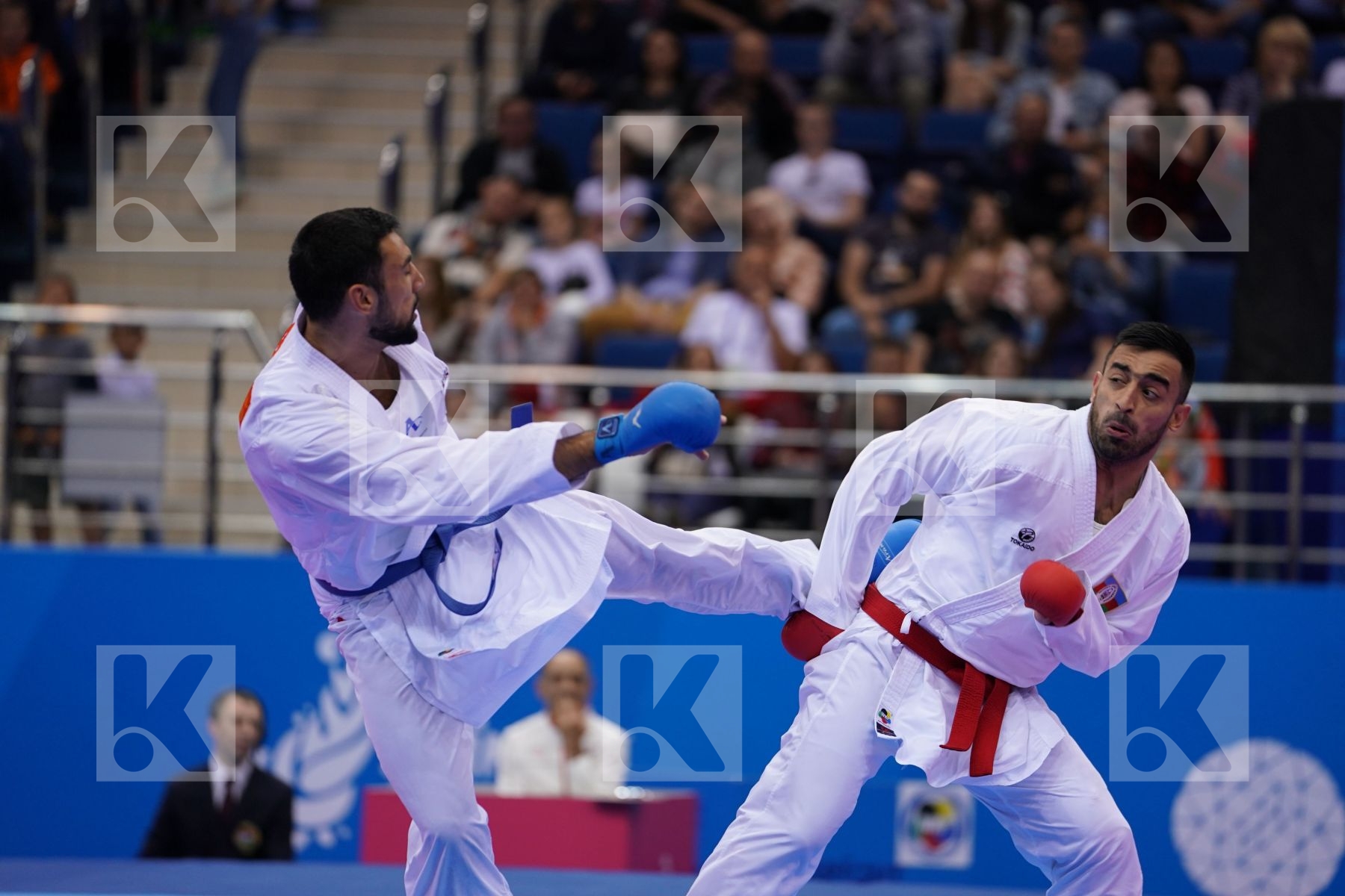 GURBANLI ASIMAN (AZERBAIJAN) Vs KVESIC ANDJELO (CROATIA) in Senior Kumite 84+ Kg - Final Bout