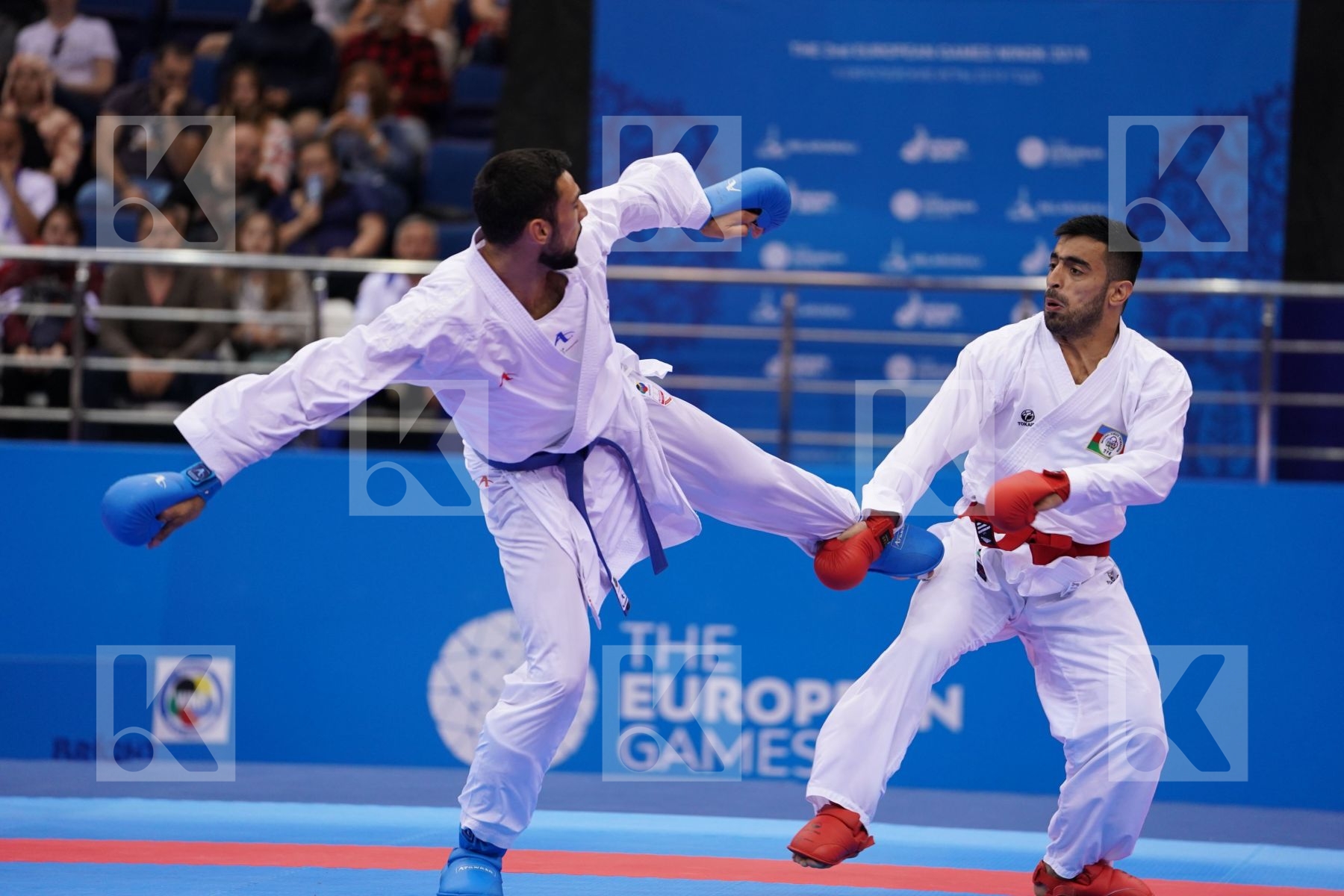 GURBANLI ASIMAN (AZERBAIJAN) Vs KVESIC ANDJELO (CROATIA) in Senior Kumite 84+ Kg - Final Bout