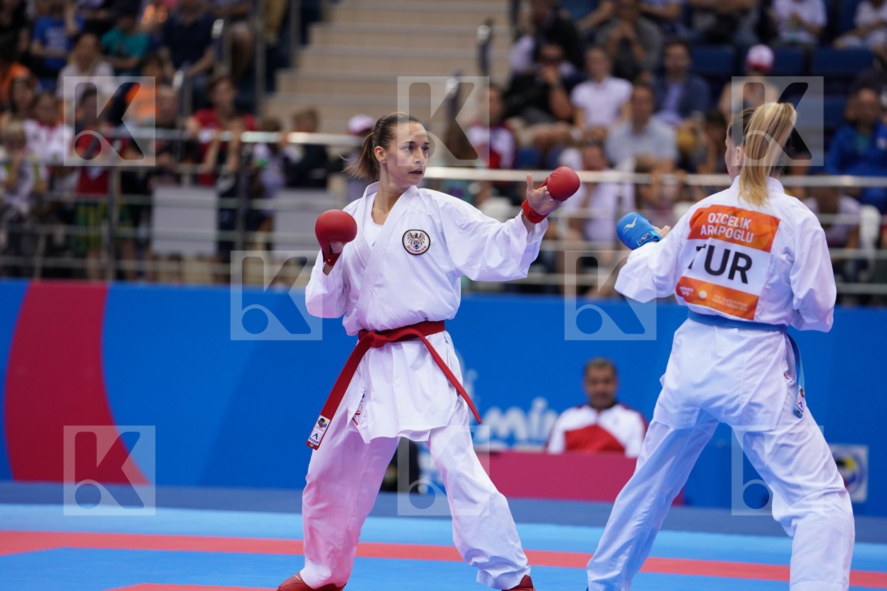 PLANK BETTINA (AUSTRIA) Vs OZCELIK ARAPOGLU SERAP (TURKEY) in Senior Kumite -50 Kg - Final Bout