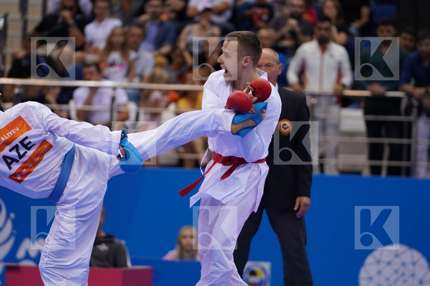 KALNINS KALVIS (LATVIA), FARZALIYEV FIRDOVSI (AZERBAIJAN) in Senior Kumite -60 Kg - Final Bout
