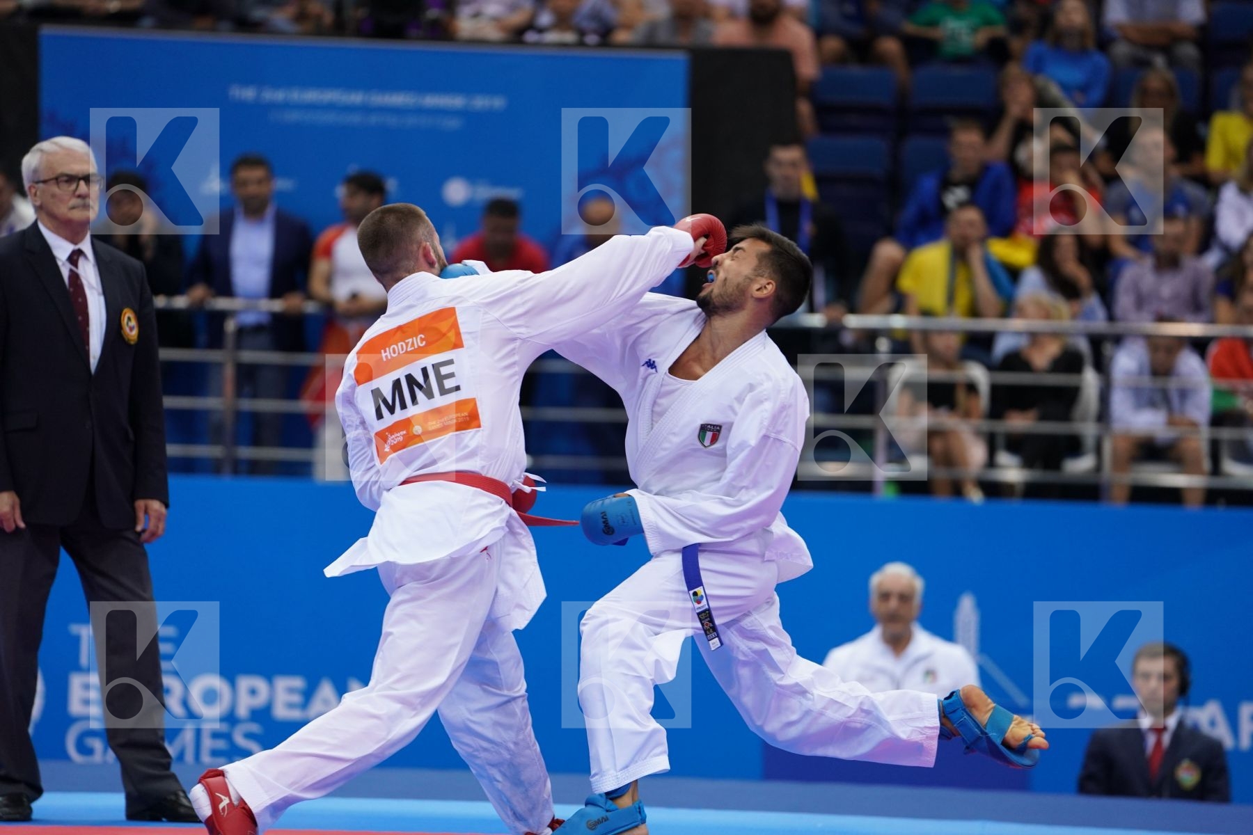 HODZIC MARIO (MONTENEGRO) Vs MARESCA LUCA (ITALY) in Senior Kumite -67 Kg - Final Bout