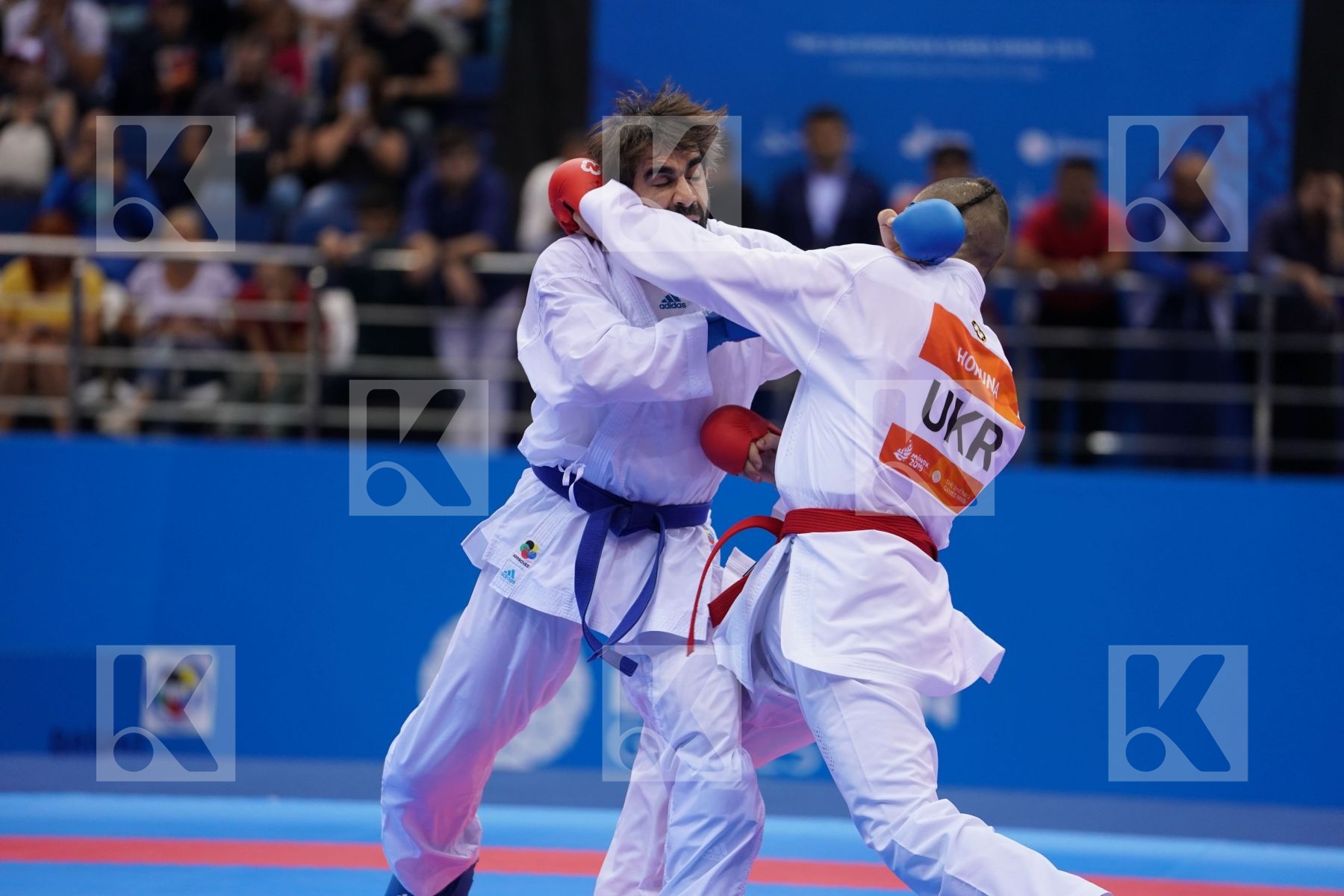 HORUNA STANISLAV (UKRAINE) Vs AGHAYEV RAFAEL (AZERBAIJAN) in Senior Kumite -75 Kg - Final Bout