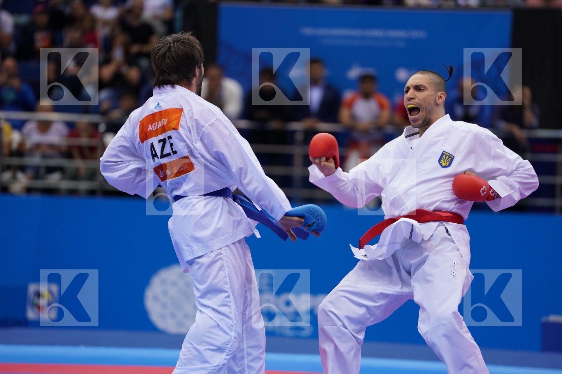 HORUNA STANISLAV (UKRAINE) Vs AGHAYEV RAFAEL (AZERBAIJAN) in Senior Kumite -75 Kg - Final Bout