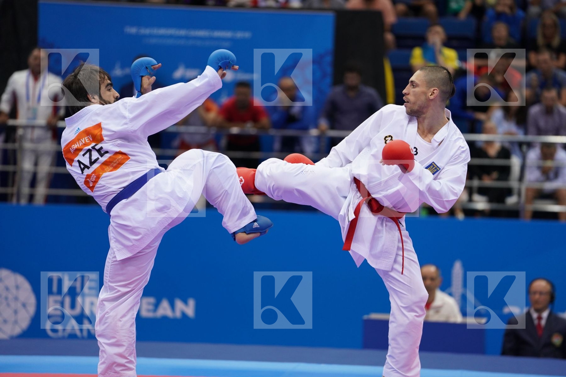 HORUNA STANISLAV (UKRAINE) Vs AGHAYEV RAFAEL (AZERBAIJAN) in Senior Kumite -75 Kg - Final Bout