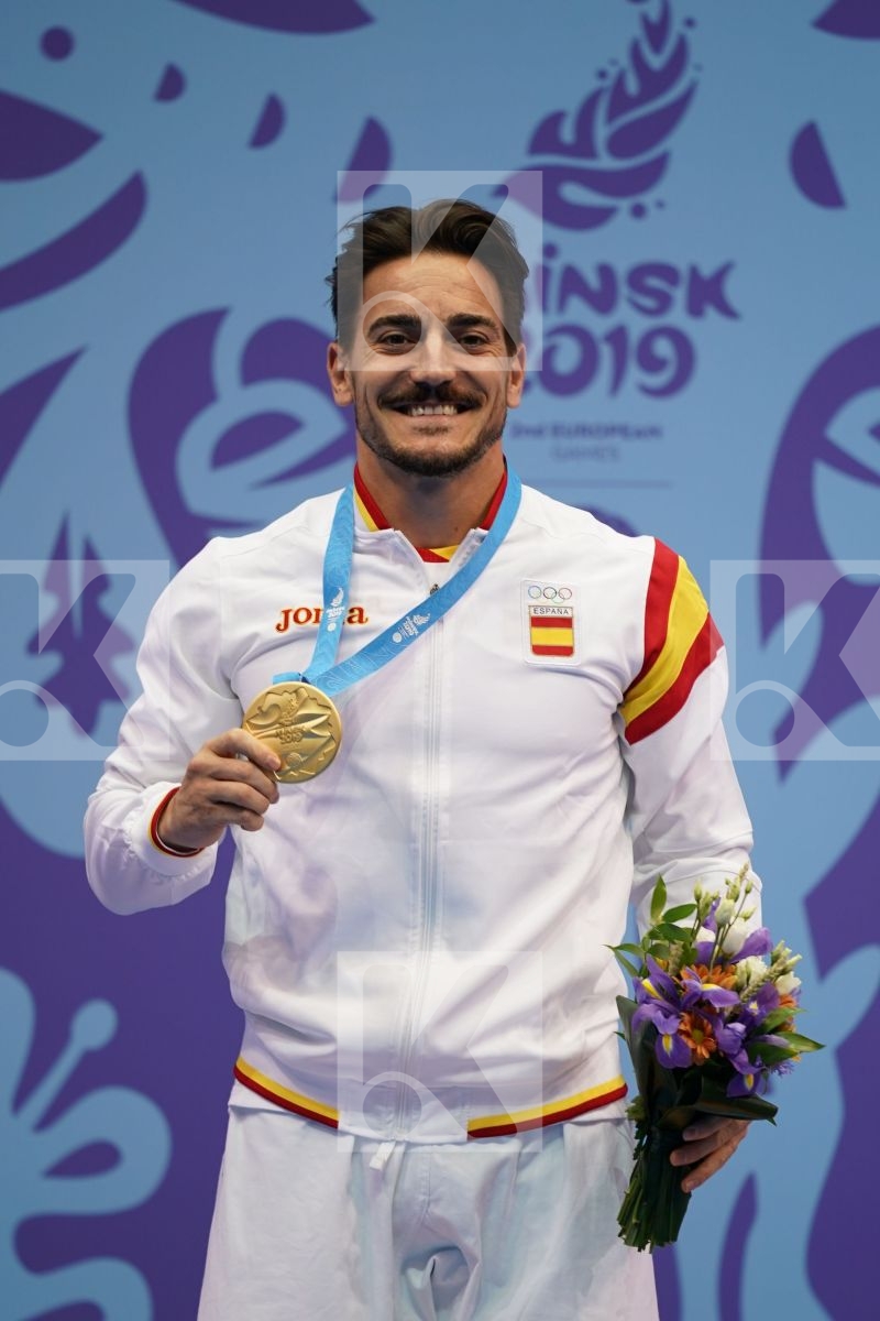 QUINTERO CAPDEVILA DAMIAN HUGO (SPAIN) in Senior Male Kata - podium ceremony