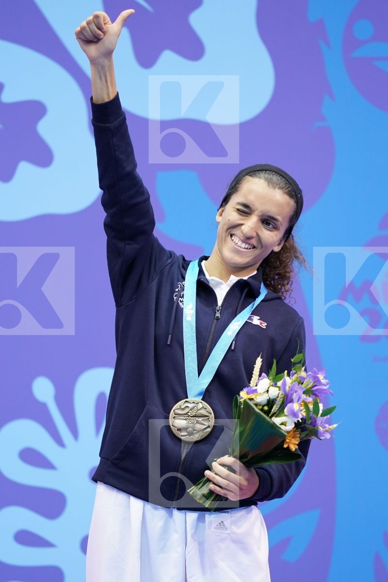 BOUDERBANE SOPHIA (FRANCE) in Senior Kumite -50 Kg - podium ceremony